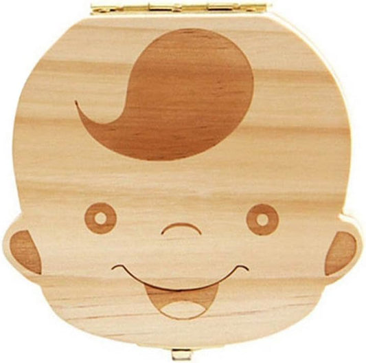Natural Wooden Baby Tooth Keepsake Box