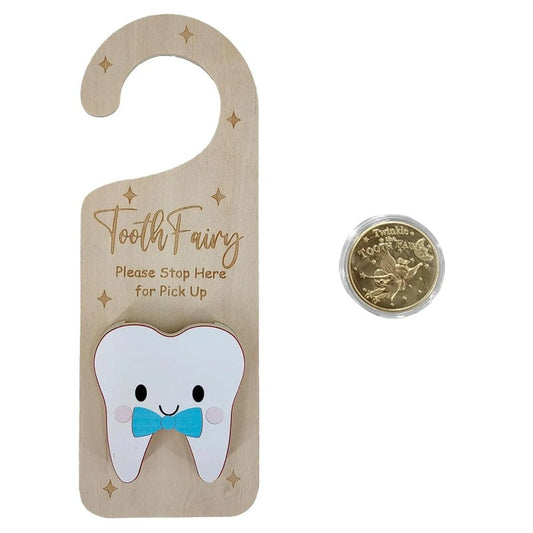 Wooden Tooth & Coin Door Hanger