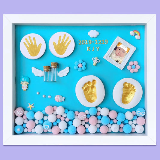 Baby Handprint & Footprint Keepsake Frame