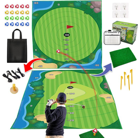 Versatile Double-Sided Golf Chipping Mat Set