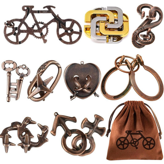 Mind-Twist Metal Puzzle Set – Brain Teasers for All Ages