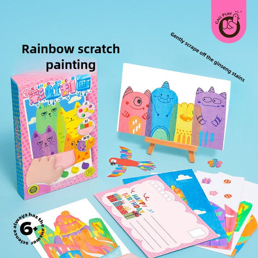 Eptchn Creative Rainbow Scratch Art Set For Kids Gift