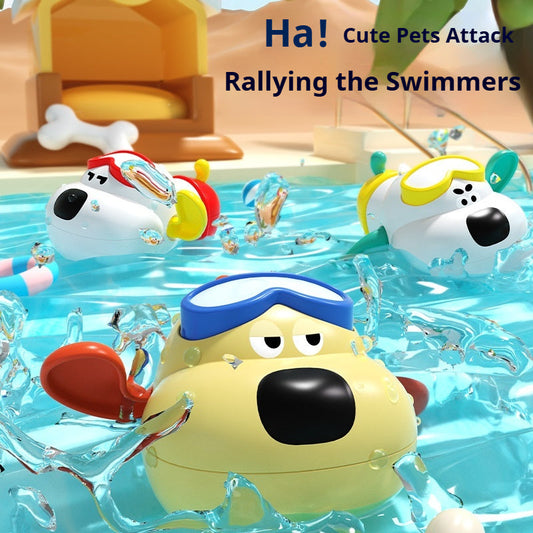 Wind-Up Swimming Puppy Toy – Battery-Free Water Fun for Toddlers
