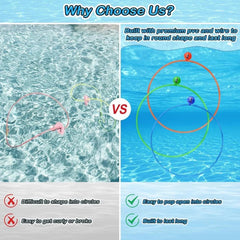 Underwater Pool Obstacle Set • Dive Rings, Targets & Treasures for Kids