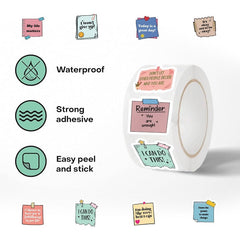 500PCS Motivational Quote Stickers Roll