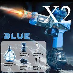Electric Long-Range Water Gun with LED Lights