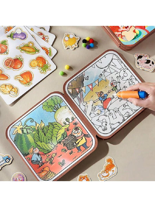Interactive Montessori Busy Water Painting Book
