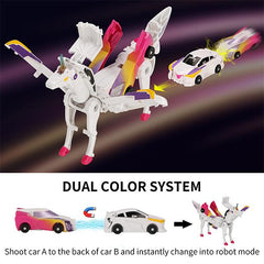 Magnetic Morphing Unicorn Car Duo