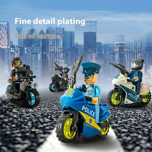 Tactical Pursuit – 12-Figure Police Motorcycle Action Set