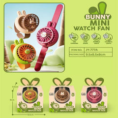 Bunny Wrist Fan — Hands-Free Cooling with Night-Light & Kawaii Charm