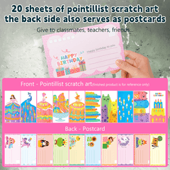 Eptchn Creative Rainbow Scratch Art Set For Kids Gift