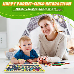 Montessori Magnetic Alphabet Puzzle Board for Toddlers