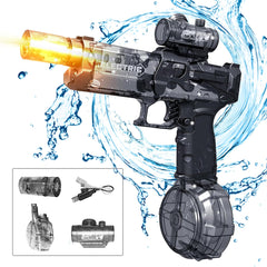 Electric Long-Range Water Gun with LED Lights