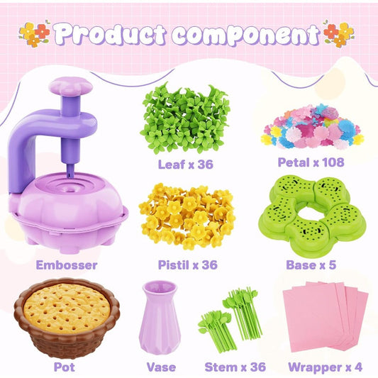 Kids DIY Flower Craft Kit – Press & Build Your Own Bouquets