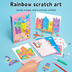 Eptchn Creative Rainbow Scratch Art Set For Kids Gift