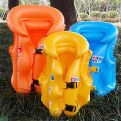 Kids Swim Vest with Buoyancy Panels – Soft Neoprene Training Aid + Bonus Air Pump