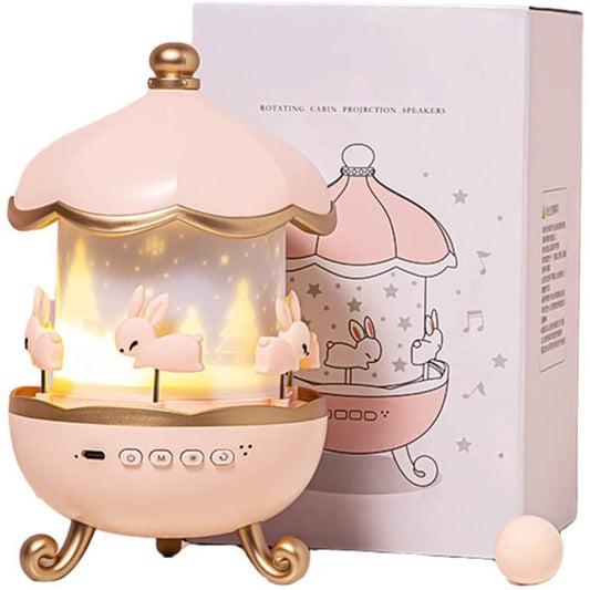 360° Rotating Rabbit Night Light Projector