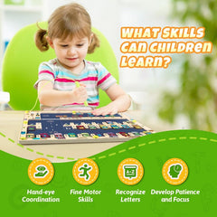 Montessori Magnetic Alphabet Puzzle Board for Toddlers