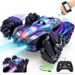 2-in-1 Remote & Gesture Control Stunt Car with Mist Spray and LED Light Show