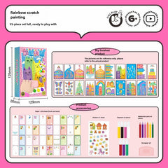 Eptchn Creative Rainbow Scratch Art Set For Kids Gift
