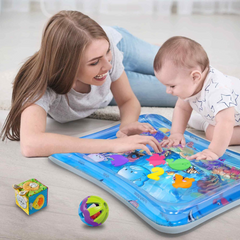 Aqua Tummy Time Play Mat – Make Developmental Play Fun & Engaging for Babies